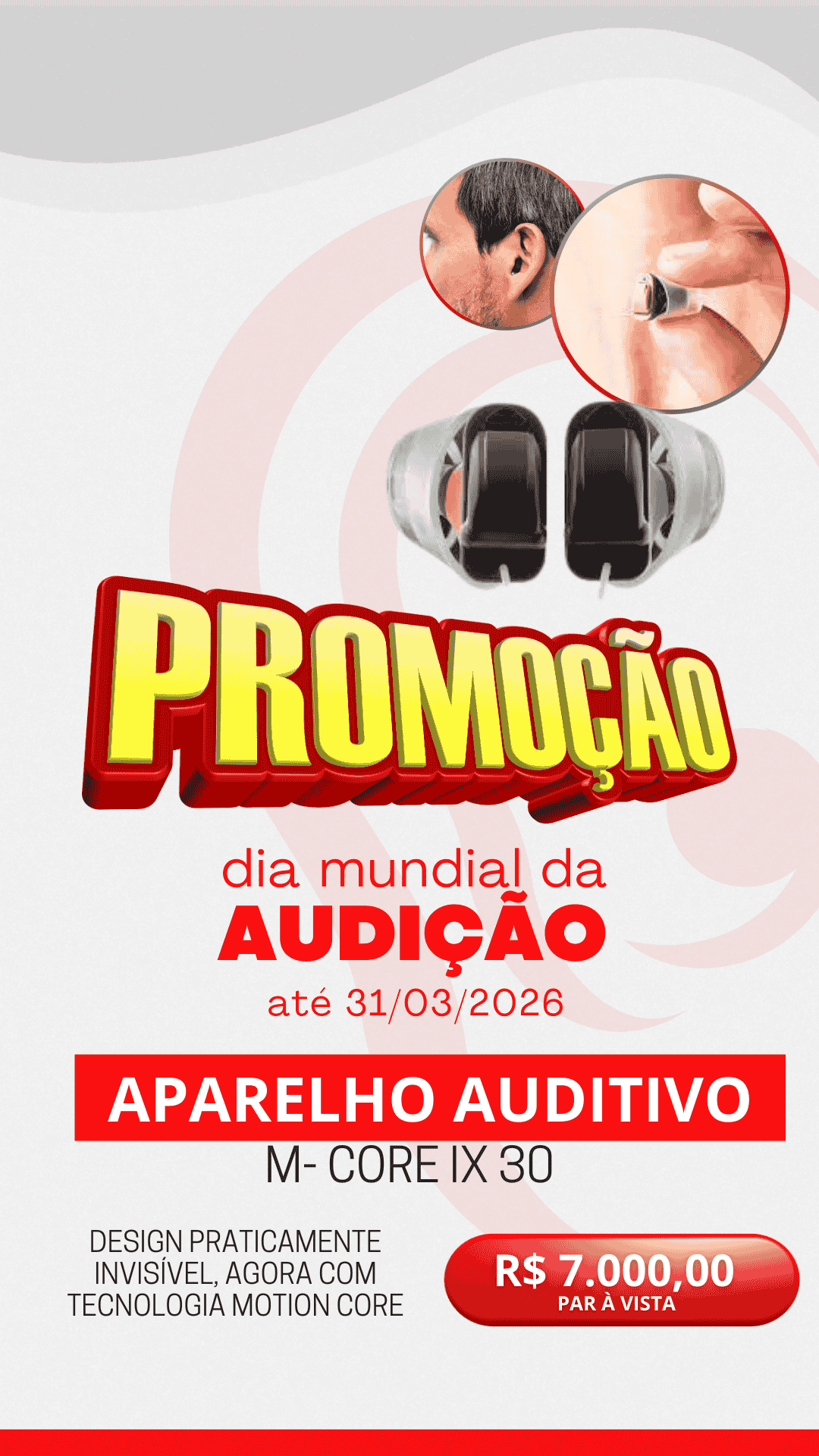 Promoção dia mundial da audição - março - 2026