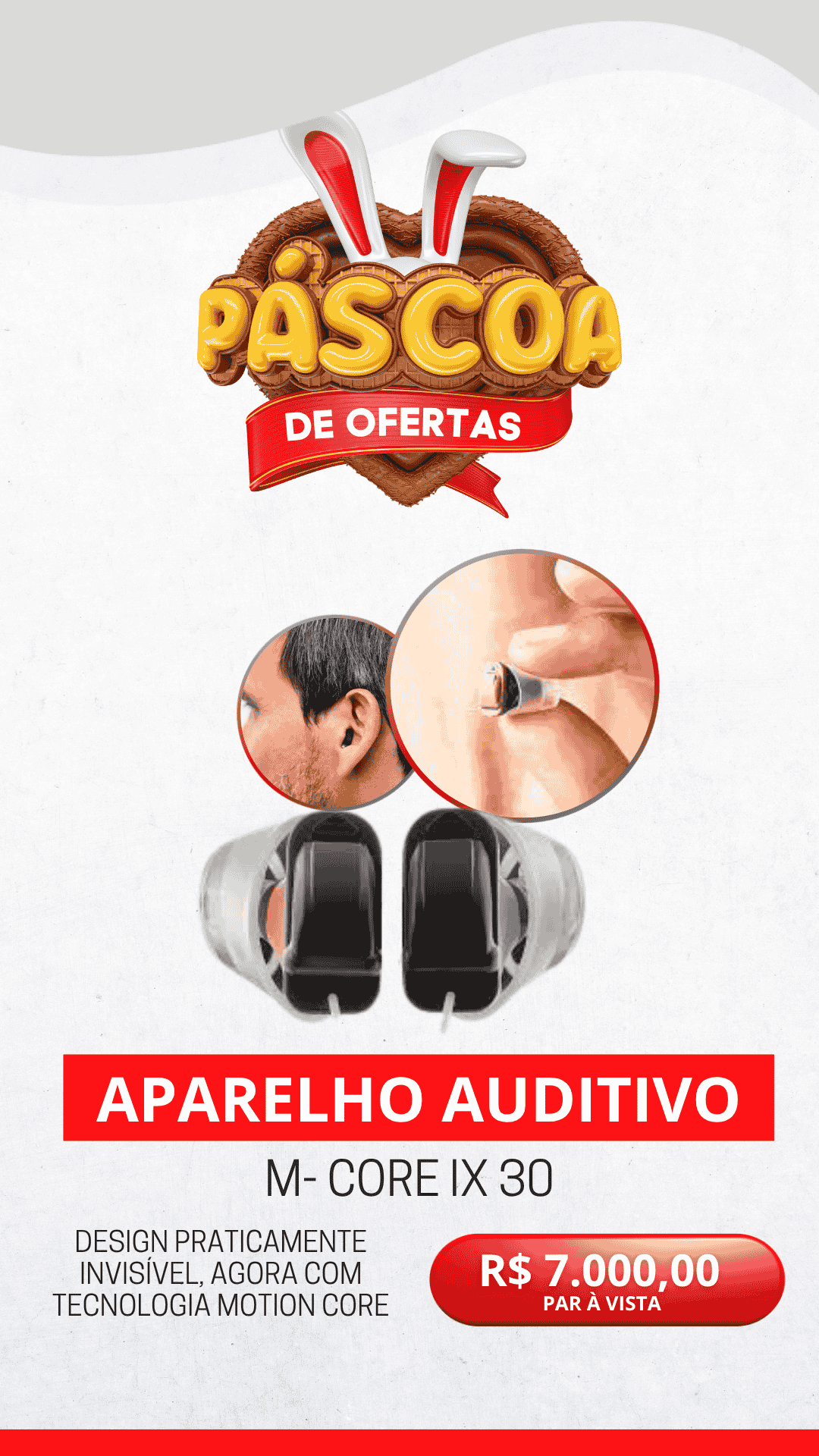 Banner - Aparelho Auditivo - Páscoa de Ofertas